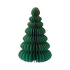 Green decorative tree with gold accents on a white background