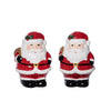 Santa Clause salt and pepper shaker on a white background