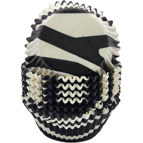 Gygi Black Zebra Baking Cups 50ct. - Mini Size