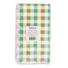 Packaged napkin with a checkered pattern on a white background