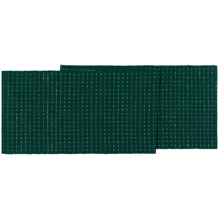 Spruce Silver Cotton Rib Runner 72"