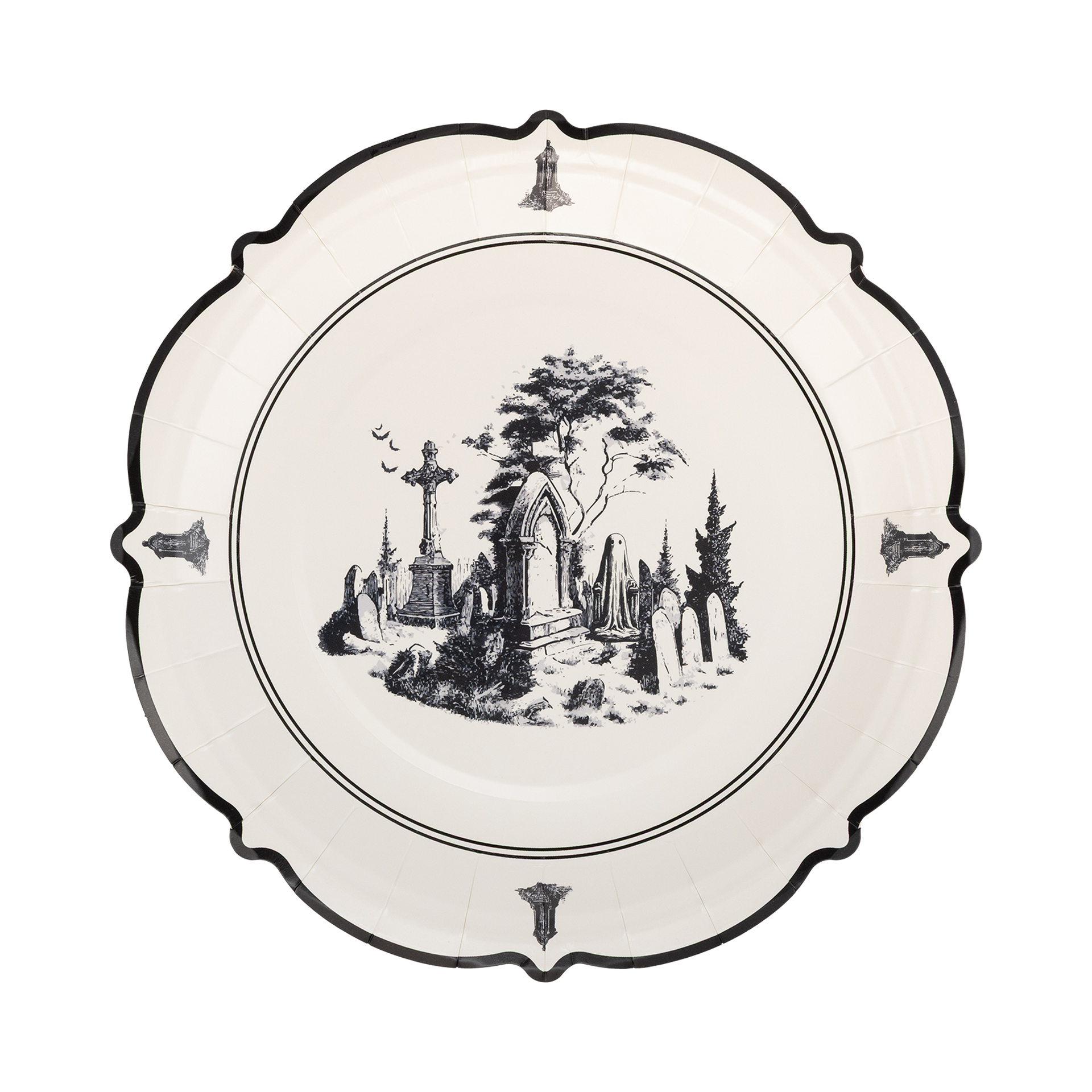 Halloween Scenes 9" Plate Set