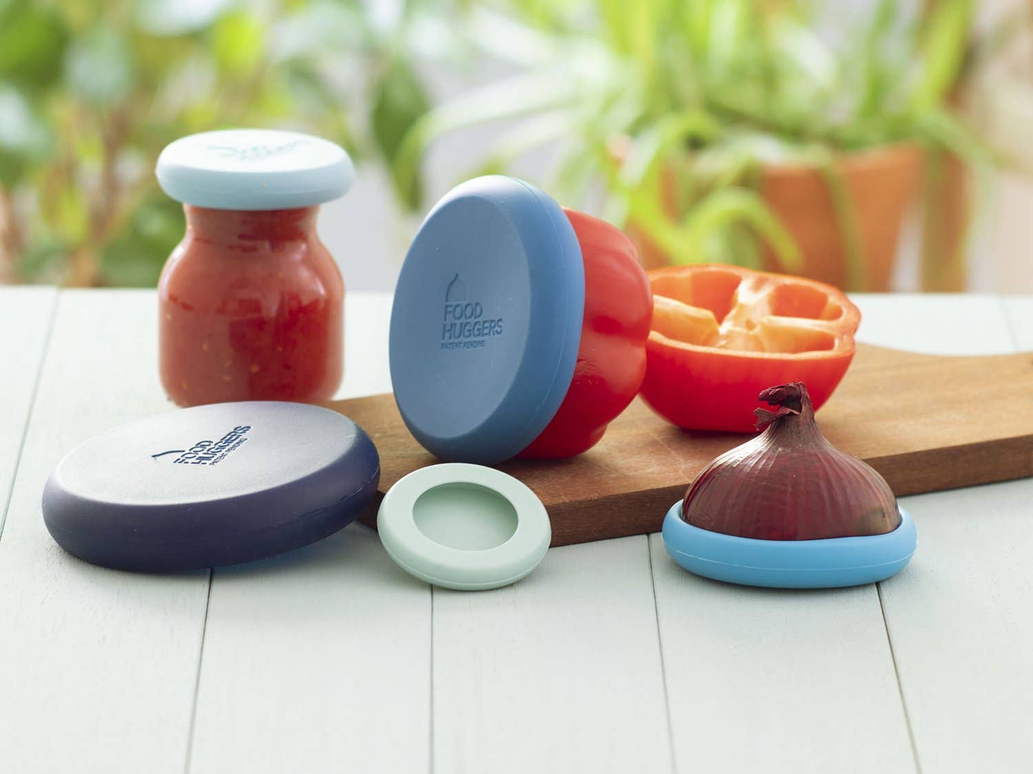 Reusable Silicone Food Savers – Ice Blue (Set of 5)