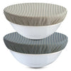 Beeswax Bowl Covers, 12" Stripes, Set of 2
