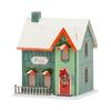 Green Cocoa Cafe Light Up Christmas Village House