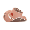 Cowboy hat plate with a star on a white background