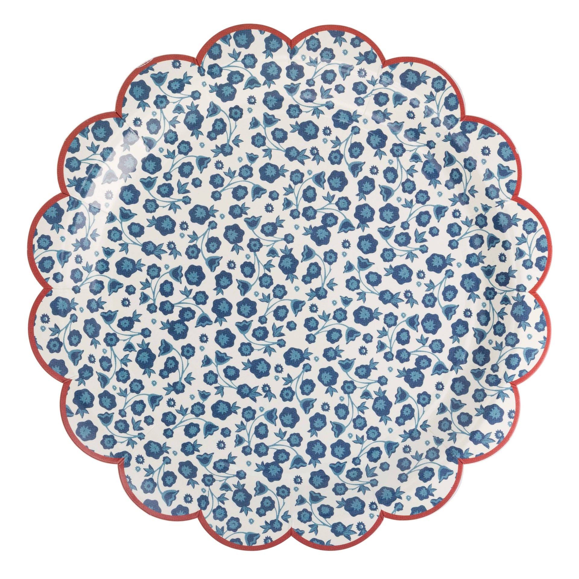 HAM1240 - Blue Ditsy Floral Paper Plate