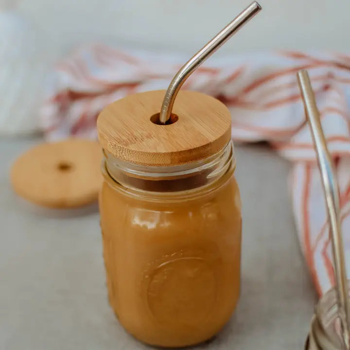 Bamboo Jar Lid Regular Mouth w/ Hole