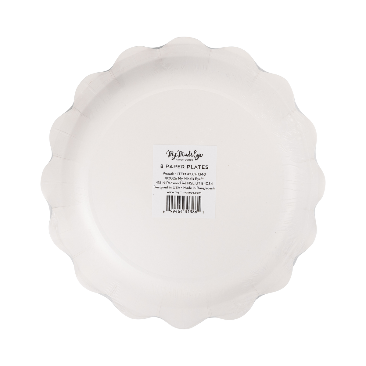 Wreath Shaped Christmas Paper Salad Plates