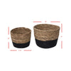 Aldis Black & Cattail Storage Basket