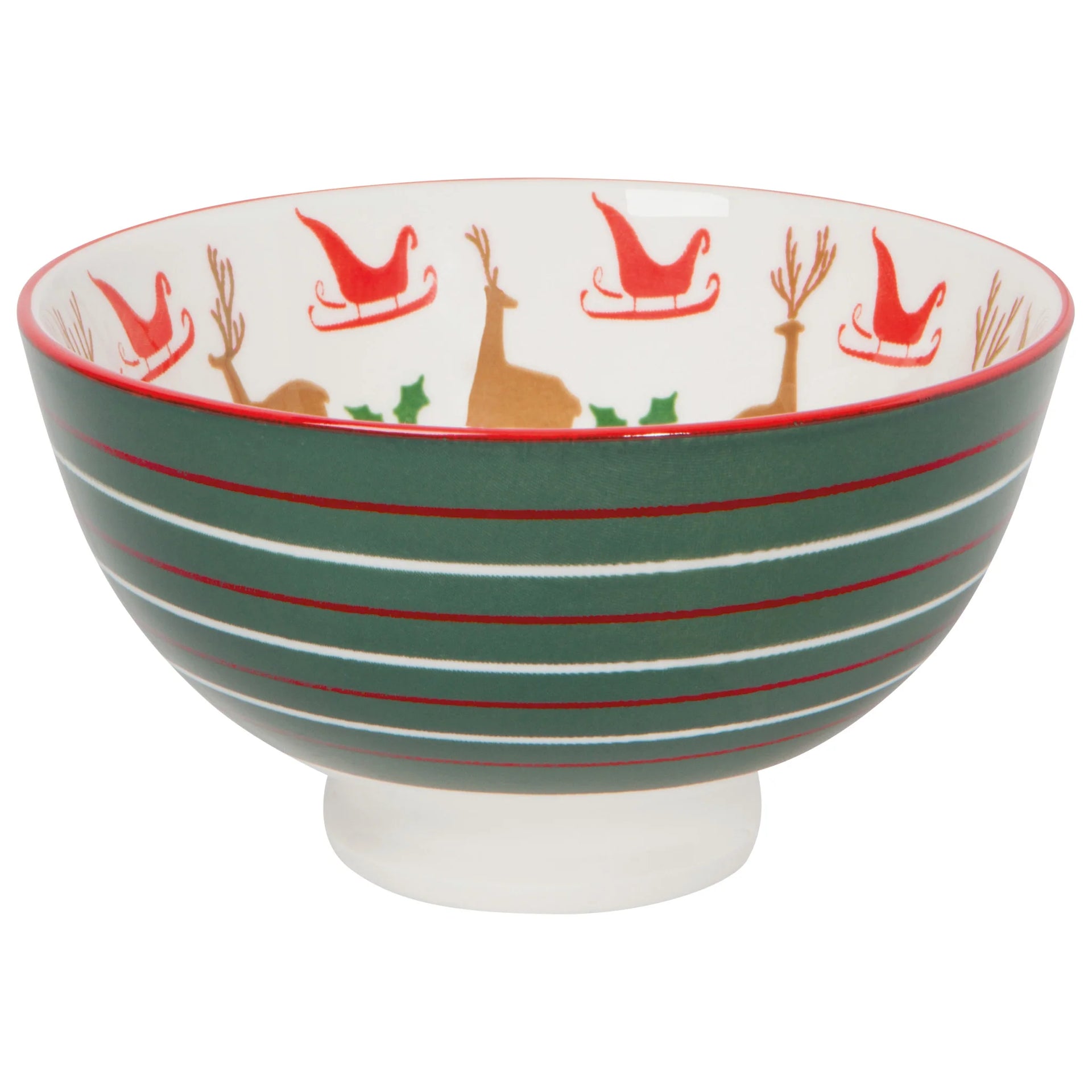 Santa's Reindeer  Bowl 4in