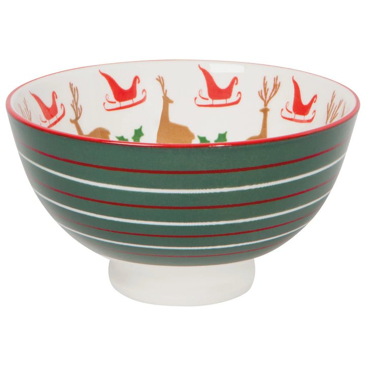 Santa's Reindeer  Bowl 4in