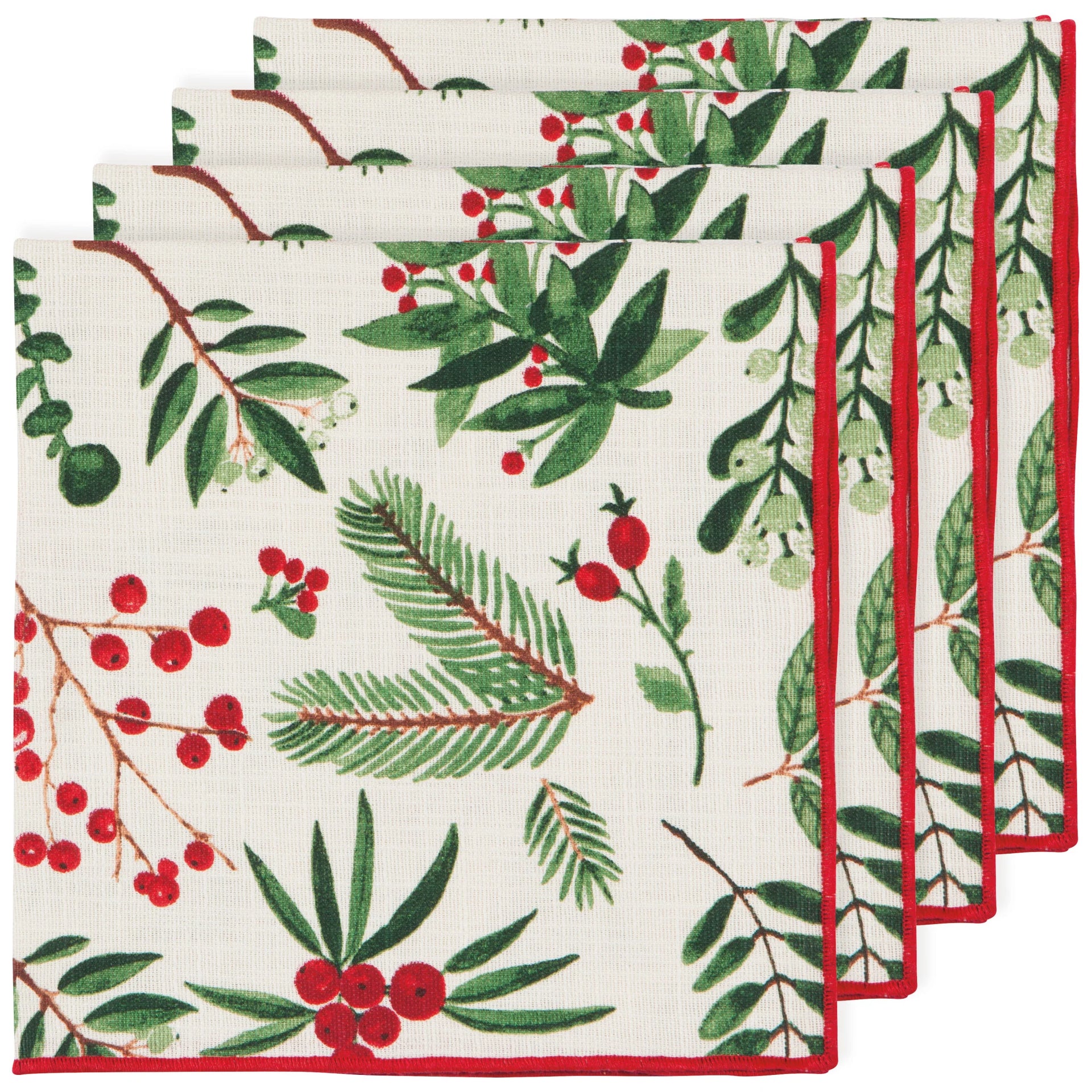 winterberry printed napkins set of 4