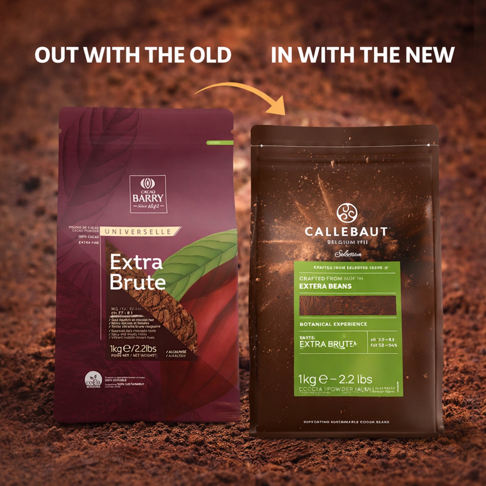 Callebaut Extra Brute Cocoa Powder - 1 kg.