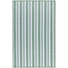 Striped green and white towel on a white background