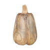 3-1/2" Round x 5-3/4"H Carved Mango Wood Pumpkin, Stained Finish