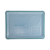 Blue speckled lunch tray with 'Lunch Tray Co.' branding on a white background