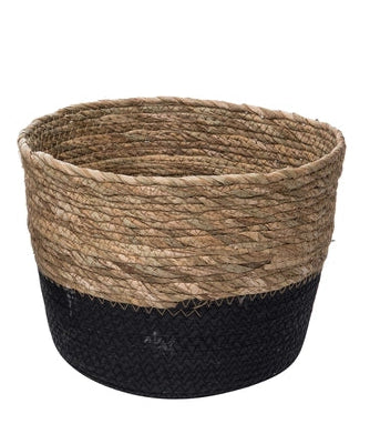 Aldis Black & Cattail Storage Basket