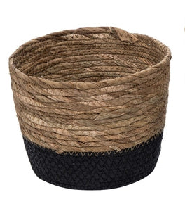 Aldis Black & Cattail Storage Basket