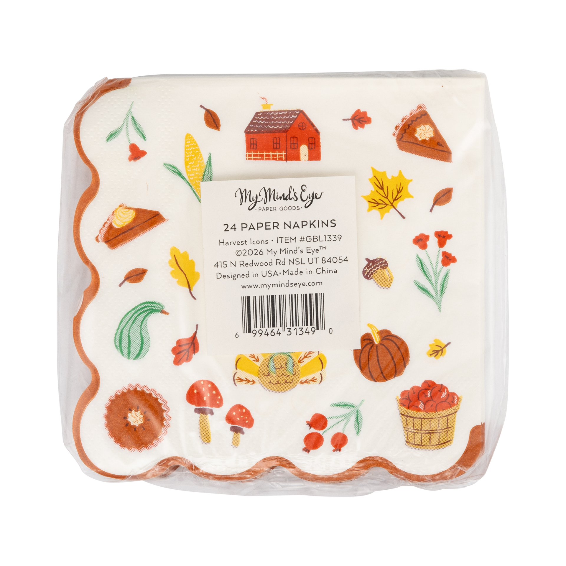 Harvest Icons Cocktail Paper Napkins