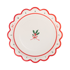 Merry Christmas Holly 8.5" Paper Salad Plates