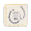 Pack of paper napkins with a horseshoe design on a white background