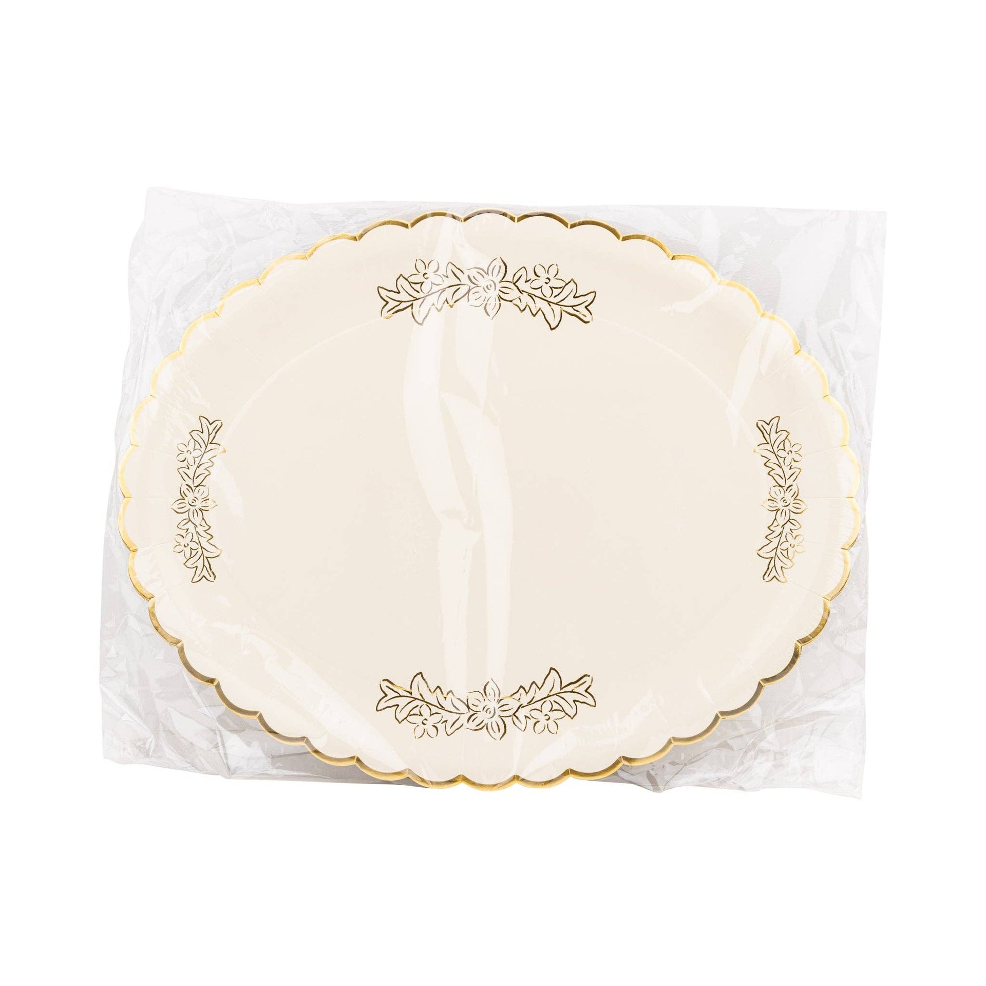 Foil Floral 17" Paper Platter (6ct)