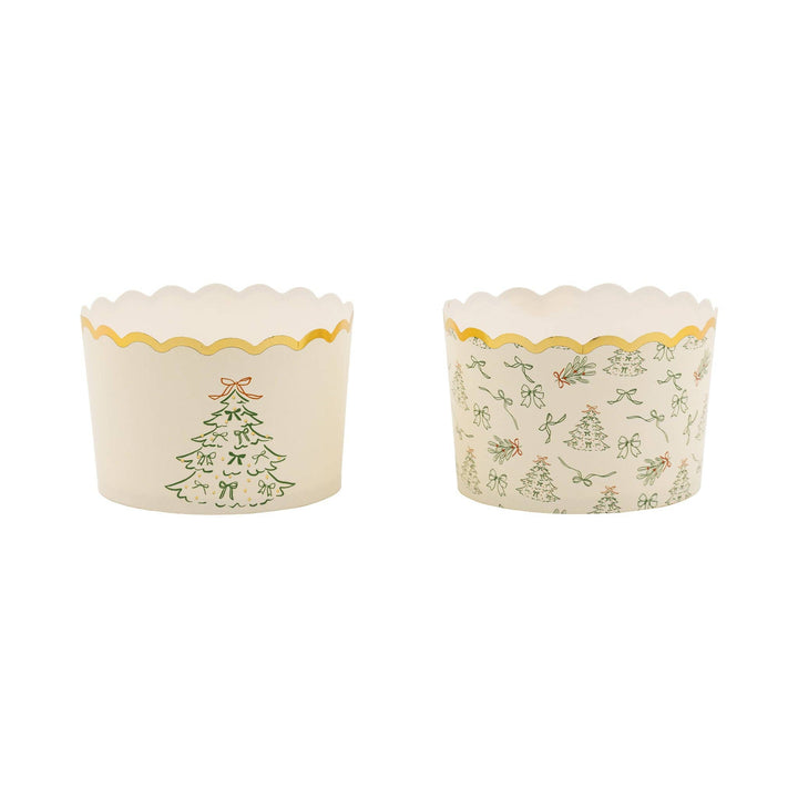 Foil JUMBO Green Sketched Trees 8 oz Baking Cups