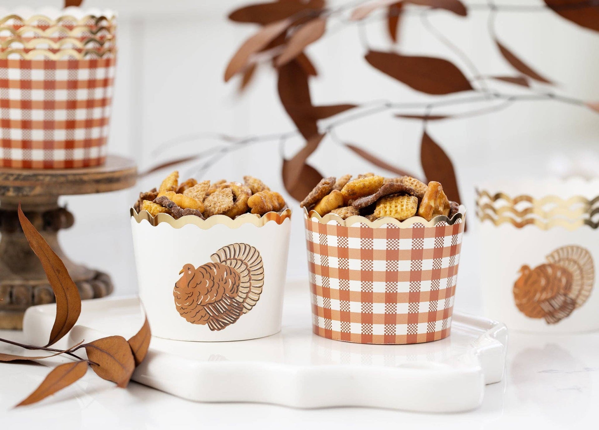 FOIL Traditional Turkey Plaid Baking Cups (50 ct)