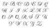 Cake Topper Initial O Script Metal (Dis)