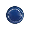 Stoneware Fluted Plate, Reactive Glaze, Blue (Each One Will Vary)