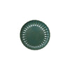 Stoneware Fluted Plate, Reactive Glaze, Green