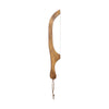 Wooden bow bread knife on a white background