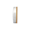 Rocker style pizza cutter and cheese grater with wood handle on white background