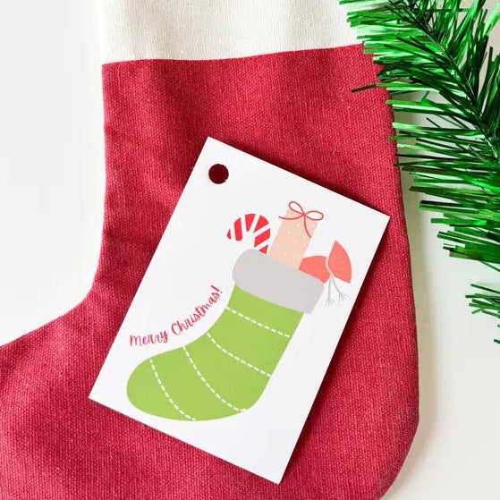 Happier Notes Stocking Gift Tags 8 ct