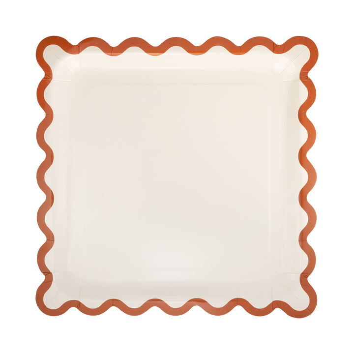 Rust Ric Rac Paper Plates