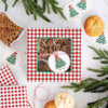 Red Gingham Window Cookie Boxes with Christmas Tree Tags