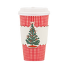 Red Gingham Christmas Tree 16oz Paper To Go Cups
