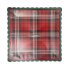 Red Plaid 10" Square Paper Dinner Plates