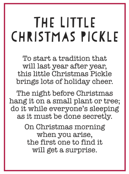 The Little Christmas Pickle Ornamnent