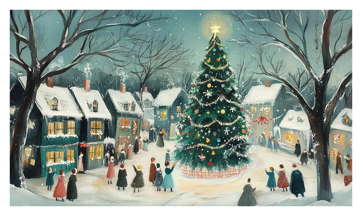 Village Tree Christmas Jigsaw Puzzle 600pc