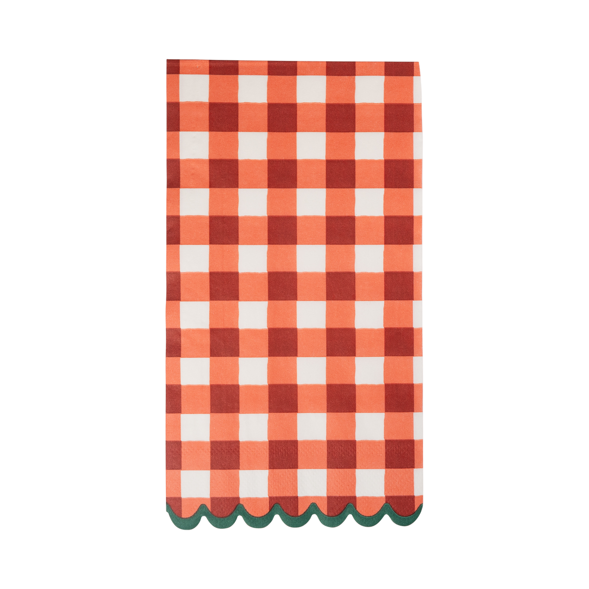 Large Red Gingham Christmas Paper Dinner Napkins