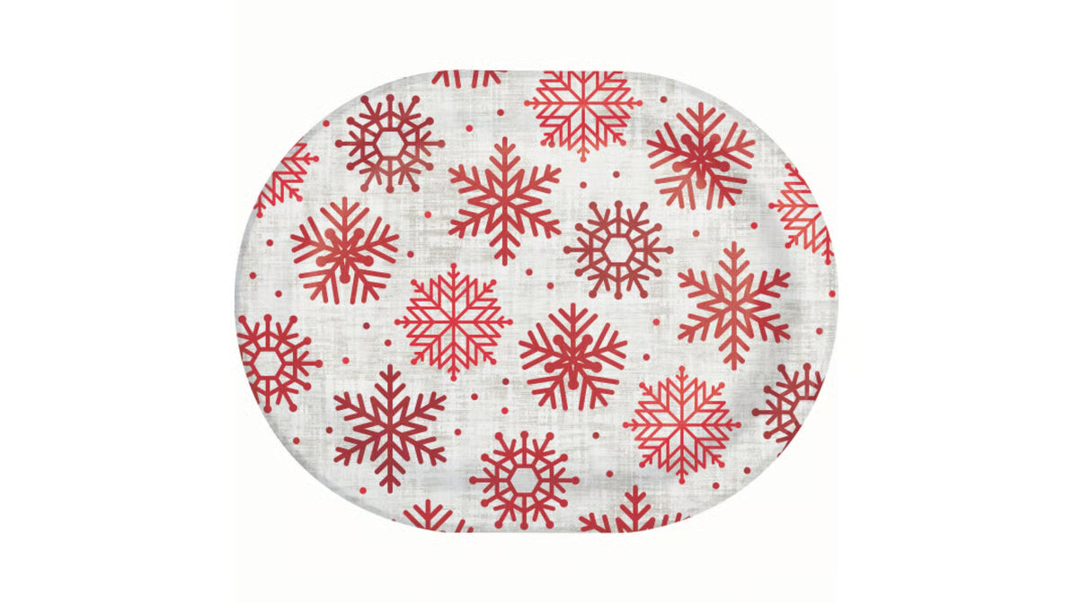 Platter Oval Let It Snow 12/8