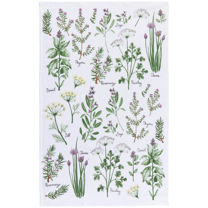 Tea Towel Printed Terry Fresh Herbs