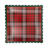 Red Plaid 10" Square Paper Dinner Plates