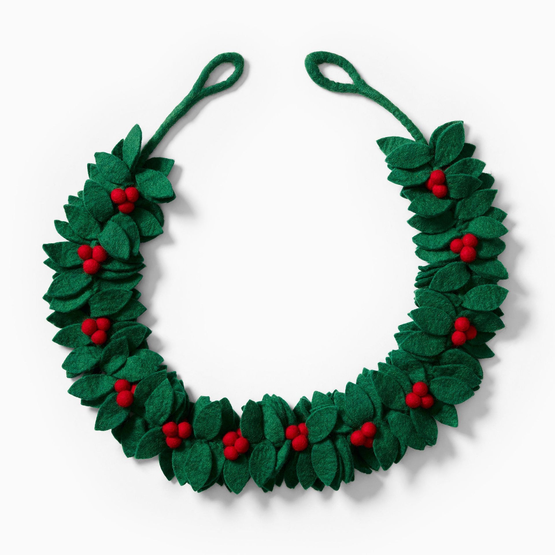 Felt Holly Leaf Garland