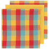 Lemon Checked Dish Cloths - Set of 3