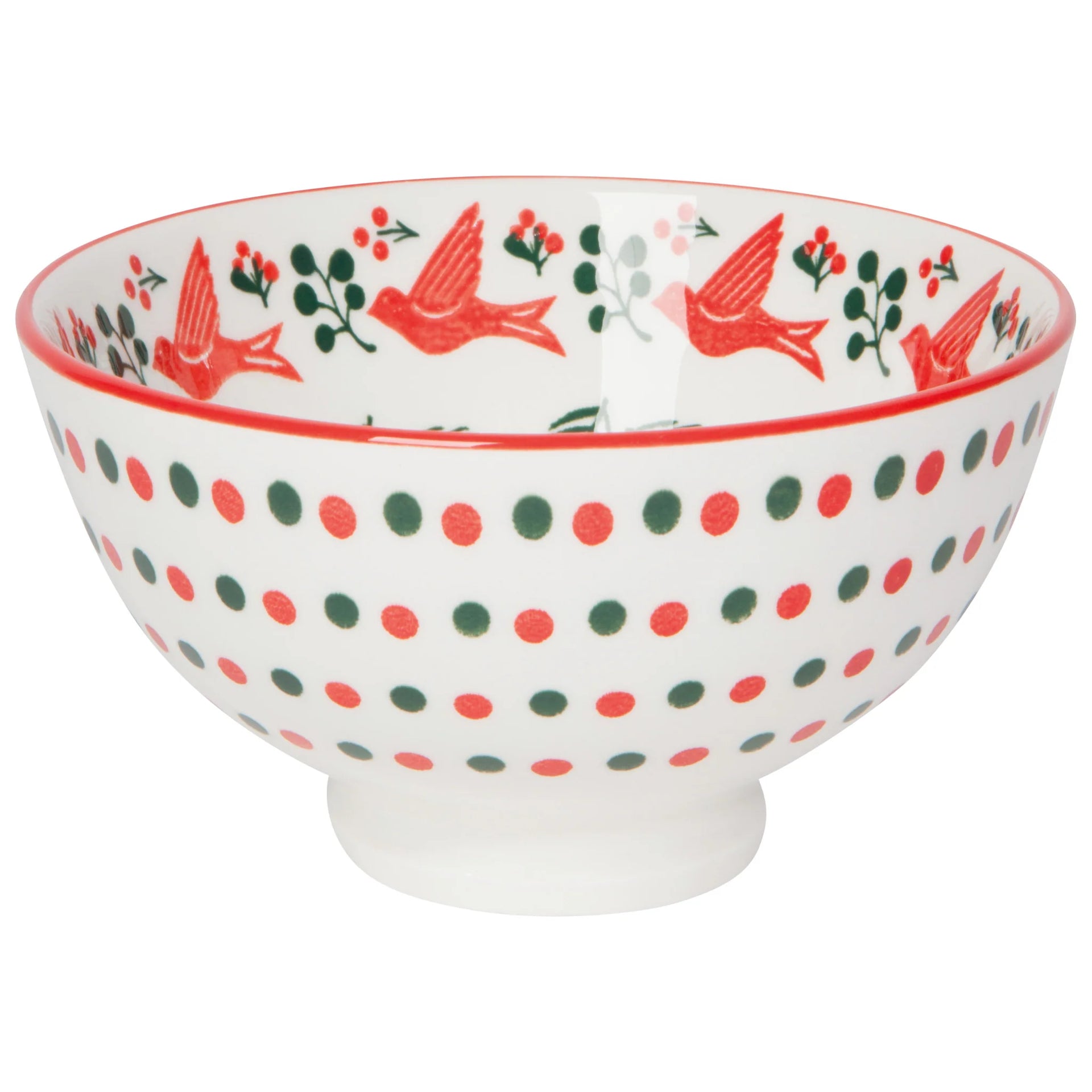 Winterberry Stamped Christmas Bowl 4"