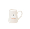 White halloween mug with ghost design on a white background