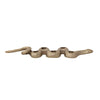 Decorative candle holder with snake design on a white background